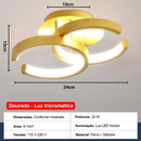 Luminária de Teto LED Quadrada 3 Cores 22W — Design Geométrico Moderno