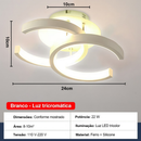 Luminária de Teto LED Quadrada 3 Cores 22W — Design Geométrico Moderno