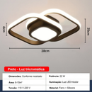 Luminária de Teto LED Quadrada 3 Cores 22W — Design Geométrico Moderno