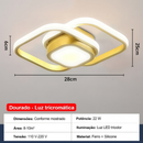 Luminária de Teto LED Quadrada 3 Cores 22W — Design Geométrico Moderno