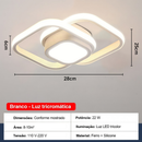 Luminária de Teto LED Quadrada 3 Cores 22W — Design Geométrico Moderno