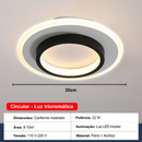 Luminária de Teto LED Quadrada 3 Cores 22W — Design Geométrico Moderno