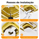 3 Cores(110-220V)Luminária de teto quadrada moderna dourada, com design geométrico e luz confortável sem cintilação
