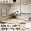 Lustre de Teto LED Nórdico Moderno 3 Cores — 110V/220V