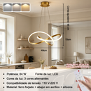 Lustre de Teto LED Nórdico Moderno 3 Cores — 110V/220V