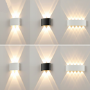 Arandela LED Meia Lua de Parede Luminária Fachos 4w 6w 8w 10w Branco Ou Preta Branco Quente Bivolt