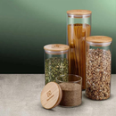 Kit Potes Herméticos Electrolux Porta Mantimentos com Tampa de Bambu para Cozinha