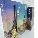 Conjunto de Caixa Livro Decorativa Organizadora Para Joias e Documentos 3pcs Papel